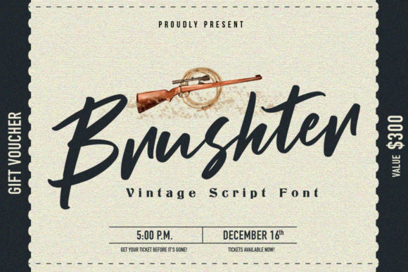 Brushter: A Retro Script Typeface for Editorial Design