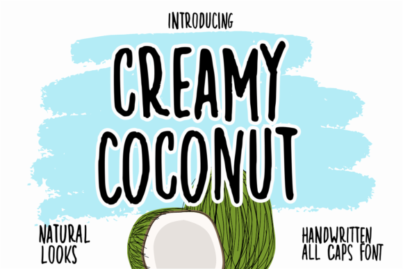 Creamy Coconut: A Handwritten Font for Natural Branding