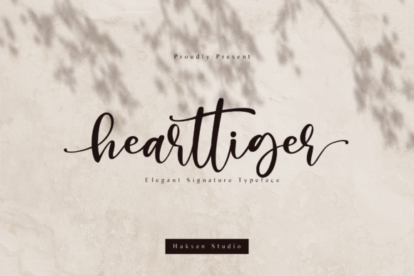 Hearttiger: A Flowing Script Font for Web Design