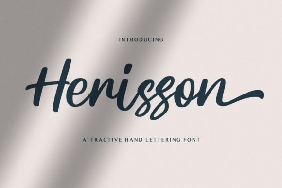 Herisson Typeface: Elegant Script for Branding