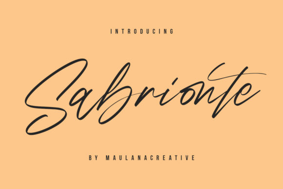 Sabrionte: The Elegant Handwritten Typeface for Modern Brands