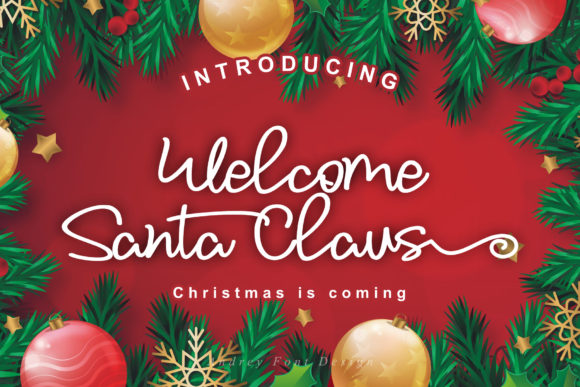 Welcome Santa Claus: A Handwritten Typeface for Festive Branding